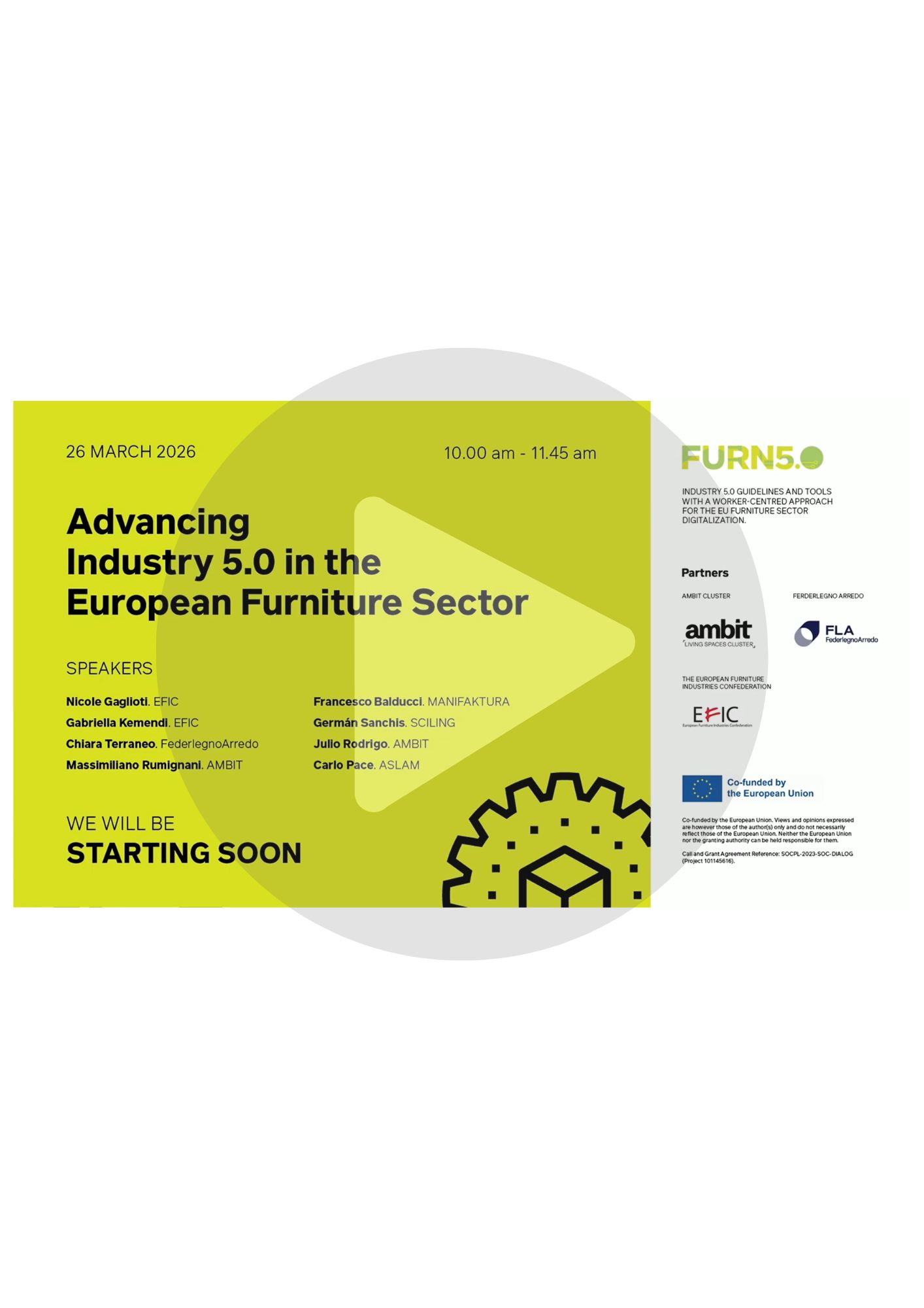 VIDEO: Advancing Industry 5.0 in the European Furniture Sector (Final Conference video)